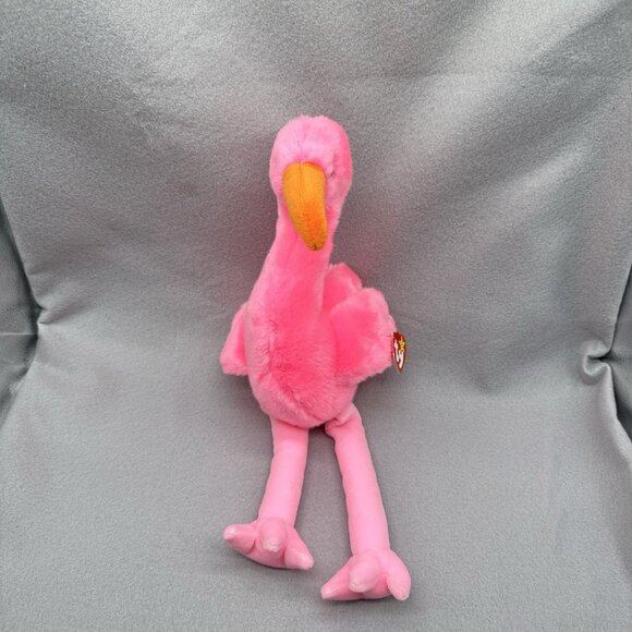 Pinky Flamingo Plush 1998 17" Bird Stuffed Toy Vintage TY Beanie Buddy - Picture 2 of 11